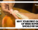 WHY YOUR FIRST GRAM OF WEED IN PHUKET SHOULD BE SMALL - A close-up of a person's hands carefully holding a translucent rolling paper filled with ground cannabis over an orange tray.